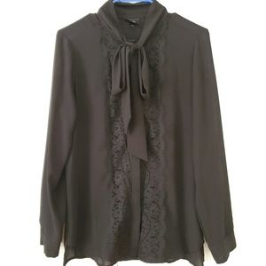 Black High-Neck Blouse